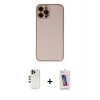MARSİLYAN™- iPhone 12 Pro Max Kılıf Yadigar Klasik - Siyah Joko 5D Cam + Shine Kamera Lens - GD
