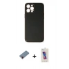 MARSİLYAN™- iPhone 12 Pro Max Kılıf Yadigar Klasik - Siyah Joko 5D Cam + Metal Kamera Lens Koruma Cam - KI