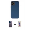 MARSİLYAN™- iPhone 12 Pro Max Kılıf Yadigar Klasik - Siyah Joko 5D Cam + Neon Fosforlu Kamera Lens - MI