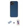 MARSİLYAN™- iPhone 12 Pro Max Kılıf Yadigar Klasik - Siyah Joko 5D Cam + Shine Kamera Lens Koruma Cam - MI