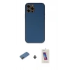 MARSİLYAN™- iPhone 12 Pro Max Kılıf Yadigar Klasik - Siyah Joko 5D Cam + Shine Kamera Lens Koruma Cam - GD