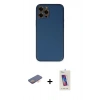 MARSİLYAN™- iPhone 12 Pro Max Kılıf Yadigar Klasik - Siyah Joko 5D Cam + Renkli Kamera Lens Koruma Cam - TU
