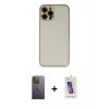 MARSİLYAN™- iPhone 12 Pro Max Kılıf Yadigar Klasik - Siyah Joko 5D Cam + Neon Fosforlu Kamera Lens - YL
