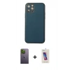 MARSİLYAN™- iPhone 12 Pro Max Kılıf Yadigar Klasik - Siyah Joko 5D Cam + Neon Fosforlu Kamera Lens - YL