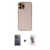 MARSİLYAN™- iPhone 12 Pro Max Kılıf Yadigar Klasik - Siyah Joko 5D Cam + Neon Fosforlu Kamera Lens - YL