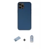 MARSİLYAN™- iPhone 12 Pro Max Kılıf Yadigar Klasik - Siyah Joko Magic 5D Cam + Mavi Shine Kamera Lens Koruma Cam