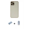 MARSİLYAN™- iPhone 12 Pro Max Kılıf Yadigar Klasik - Siyah Joko Magic 5D Cam + Mavi Shine Kamera Lens Koruma Cam