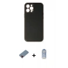 MARSİLYAN™- iPhone 12 Pro Max Kılıf Yadigar Klasik - Siyah Joko Magic 5D Cam + Metal Kamera Lens Koruma Cam - KI