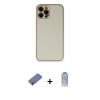 MARSİLYAN™- iPhone 12 Pro Max Kılıf Yadigar Klasik - Siyah Joko Magic 5D Cam + Metal Kamera Lens Koruma Cam - GD