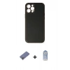 MARSİLYAN™- iPhone 12 Pro Max Kılıf Yadigar Klasik - Siyah Joko Magic 5D Cam + Metal Kamera Lens Koruma Cam - GD