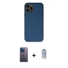 MARSİLYAN™- iPhone 12 Pro Max Kılıf Yadigar Klasik - Siyah Joko Magic 5D Cam + Neon Fosforlu Kamera Lens - MI