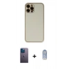 MARSİLYAN™- iPhone 12 Pro Max Kılıf Yadigar Klasik - Siyah Joko Magic 5D Cam + Neon Fosforlu Kamera Lens - MI