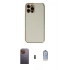 MARSİLYAN™- iPhone 12 Pro Max Kılıf Yadigar Klasik - Siyah Joko Magic 5D Cam + Neon Fosforlu Kamera Lens - SI