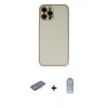 MARSİLYAN™- iPhone 12 Pro Max Kılıf Yadigar Klasik - Siyah Joko Magic 5D Cam + Renkli Kamera Lens Koruma Cam - PE