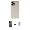 MARSİLYAN™- iPhone 12 Pro Max Kılıf Yadigar Klasik - Siyah Joko Magic 5D Cam + Neon Fosforlu Kamera Lens - YL