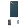 MARSİLYAN™- iPhone 12 Pro Max Kılıf Yadigar Klasik - Siyah Joko Magic 5D Cam + Neon Fosforlu Kamera Lens - YL