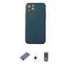 MARSİLYAN™- iPhone 12 Pro Max Kılıf Yadigar Klasik - Siyah Joko Magic 5D Hayalet Cam + Metal Kamera Lens Koruma Cam - GD