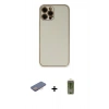 MARSİLYAN™- iPhone 12 Pro Max Kılıf Yadigar Klasik - Siyah Joko Magic 5D Hayalet Cam + Renkli Kamera Lens Koruma Cam - PE