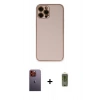 MARSİLYAN™- iPhone 12 Pro Max Kılıf Yadigar Klasik - Siyah Joko Magic 5D Hayalet Cam + Neon Fosforlu Kamera Lens - TU