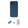 MARSİLYAN™- iPhone 12 Pro Max Kılıf Yadigar Klasik - Siyah Mat Seramik Nano Ekran Koruyucu + Gold Shine Kamera Lens Koruma Cam