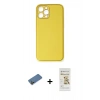 MARSİLYAN™- iPhone 12 Pro Max Kılıf Yadigar Klasik - Siyah Mat Seramik Nano Ekran Koruyucu + Gold Shine Kamera Lens Koruma Cam