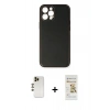 MARSİLYAN™- iPhone 12 Pro Max Kılıf Yadigar Klasik - Siyah Mat Seramik Nano Ekran Koruyucu + Shine Kamera Lens - GD