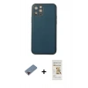 MARSİLYAN™- iPhone 12 Pro Max Kılıf Yadigar Klasik - Siyah Mat Seramik Nano Ekran Koruyucu + Metal Kamera Lens Koruma Cam - KI