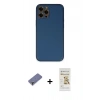 MARSİLYAN™- iPhone 12 Pro Max Kılıf Yadigar Klasik - Siyah Mat Seramik Nano Ekran Koruyucu + Metal Kamera Lens Koruma Cam - GD