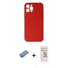 MARSİLYAN™- iPhone 12 Pro Max Kılıf Yadigar Klasik - Siyah Mat Seramik Nano Ekran Koruyucu + Shine Kamera Lens Koruma Cam - PE
