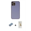 MARSİLYAN™- iPhone 12 Pro Max Kılıf Yadigar Klasik - Siyah Mat Seramik Nano Ekran Koruyucu + Shine Kamera Lens Koruma Cam - PE