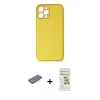 MARSİLYAN™- iPhone 12 Pro Max Kılıf Yadigar Klasik - Siyah Mat Seramik Nano Ekran Koruyucu + Renkli Kamera Lens Koruma Cam - MI