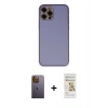 MARSİLYAN™- iPhone 12 Pro Max Kılıf Yadigar Klasik - Siyah Mat Seramik Nano Ekran Koruyucu + Neon Fosforlu Kamera Lens - SI