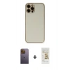MARSİLYAN™- iPhone 12 Pro Max Kılıf Yadigar Klasik - Siyah Mat Seramik Nano Ekran Koruyucu + Neon Fosforlu Kamera Lens - SI