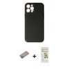 MARSİLYAN™- iPhone 12 Pro Max Kılıf Yadigar Klasik - Siyah Mat Seramik Nano Ekran Koruyucu + Shine Kamera Lens Koruma Cam - SABE