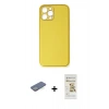 MARSİLYAN™- iPhone 12 Pro Max Kılıf Yadigar Klasik - Siyah Mat Seramik Nano Ekran Koruyucu + Yeşil Renkli Kamera Lens Koruma Cam