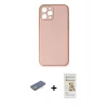 MARSİLYAN™- iPhone 12 Pro Max Kılıf Yadigar Klasik - Siyah Mat Seramik Nano Ekran Koruyucu + Yeşil Renkli Kamera Lens Koruma Cam