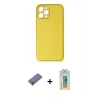 MARSİLYAN™- iPhone 12 Pro Max Kılıf Yadigar Klasik - Siyah Polymer Nano Ekran Koruyucu + Metal Kamera Lens Koruma Cam - GD