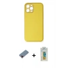 MARSİLYAN™- iPhone 12 Pro Max Kılıf Yadigar Klasik - Siyah Polymer Nano Ekran Koruyucu + Metal Kamera Lens Koruma Cam - KI