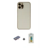 MARSİLYAN™- iPhone 12 Pro Max Kılıf Yadigar Klasik - Siyah Polymer Nano Ekran Koruyucu + Renkli Kamera Lens Koruma Cam - TU