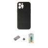 MARSİLYAN™- iPhone 12 Pro Max Kılıf Yadigar Klasik - Siyah Polymer Nano Ekran Koruyucu + Shine Kamera Lens Koruma Cam - SABE
