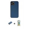 MARSİLYAN™- iPhone 12 Pro Max Kılıf Yadigar Klasik - Siyah Polymer Nano Ekran Koruyucu + Shine Kamera Lens Koruma Cam - GD