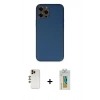 MARSİLYAN™- iPhone 12 Pro Max Kılıf Yadigar Klasik - Siyah Polymer Nano Ekran Koruyucu + Shine Kamera Lens - GD