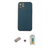 MARSİLYAN™- iPhone 12 Pro Max Kılıf Yadigar Klasik - Siyah Polymer Nano Ekran Koruyucu + Shine Kamera Lens Koruma Cam - SABE