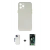 MARSİLYAN™- iPhone 12 Pro Max Kılıf Yadigar Yansıma Serisi - Şeffaf 360 Full Body Arka Koruyucu + Shine Kamera Lens - LT