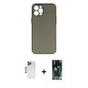 MARSİLYAN™- iPhone 12 Pro Max Kılıf Yadigar Yansıma Serisi - Şeffaf 360 Full Body Arka Koruyucu + Shine Kamera Lens - LT