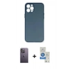 MARSİLYAN™- iPhone 12 Pro Max Kılıf Yadigar Yansıma Serisi - Şeffaf Royal Nano Ekran Koruyucu + Neon Fosforlu Kamera Lens - BZ