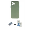 MARSİLYAN™- iPhone 12 Pro Max Kılıf Yadigar Yansıma Serisi - Şeffaf Royal Nano Ekran Koruyucu + Metal Kamera Lens Koruma Cam - KI