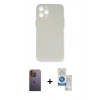 MARSİLYAN™- iPhone 12 Pro Max Kılıf Yadigar Yansıma Serisi - Şeffaf Royal Nano Ekran Koruyucu + Neon Fosforlu Kamera Lens - SI
