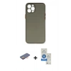 MARSİLYAN™- iPhone 12 Pro Max Kılıf Yadigar Yansıma Serisi - Şeffaf Royal Nano Ekran Koruyucu + Renkli Kamera Lens Koruma Cam - TU