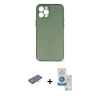 MARSİLYAN™- iPhone 12 Pro Max Kılıf Yadigar Yansıma Serisi - Şeffaf Royal Nano Ekran Koruyucu + Renkli Kamera Lens Koruma Cam - TU